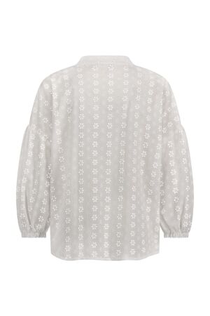Studio Anneloes Studio Anneloes abbie flower embroidery blouse 11802 Blouse 1000 white