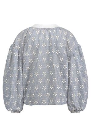 Studio Anneloes Studio Anneloes marcha embroidery blouse 11801 Blouse 6614 light blue/kit