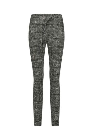 Studio Anneloes Studio Anneloes stairdown check trousers 11835 Broek 9014 black/kit