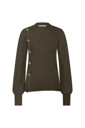 Studio Anneloes Studio Anneloes lovis button pullover 11906 Trui 7400 new army