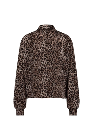 Studio Anneloes Studio Anneloes frances satin animal blouse 11864 Blouse 8890 chocolate/black