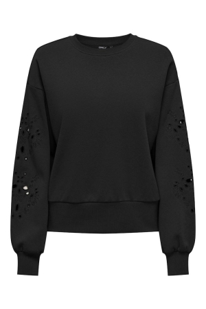Only Only onlwinnie l/s o-neck swt Sweater black romantic