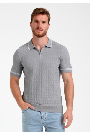 Gabbiano Gabbiano 235525 polo ss Poloshirts 605 grey melange