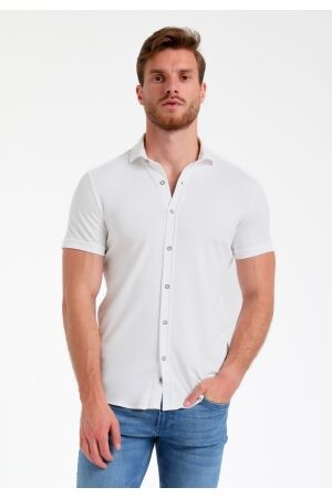 Gabbiano Gabbiano 335535 overhemd ss Overhemd 102 ecru