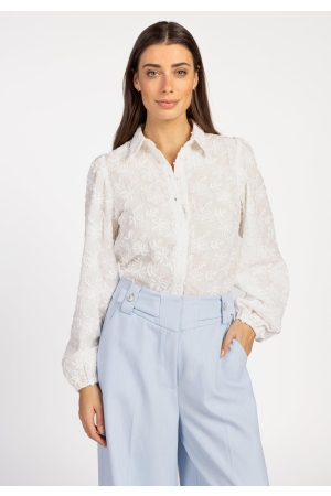 Aaiko Aaiko lien long sleeve co 510 Blouse 114300 les blancs