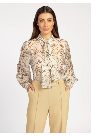 Aaiko Aaiko veronne tie print ten 562 Blouse 114300 les blancs