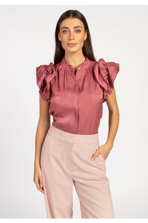 Aaiko Aaiko gezana vis 355 T-shirt Korte mouw 171614 dusty berry