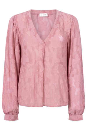 Aaiko Aaiko alana chiffon flower pes 509 T-shirt Korte mouw 171614 dusty berry