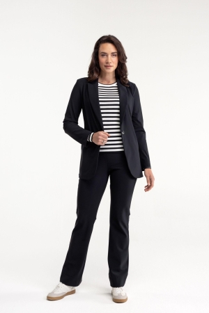 Studio Anneloes Studio Anneloes flair bonded trousers 94800 9000 black