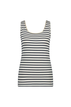 Nukus Nukus juba singlet stripe Tops en Singlets 219 offwhite/navy