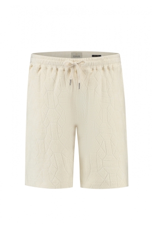 DSTREZZED DSTREZZED logan shorts jaquard towelling Korte broeken 102 offwhite