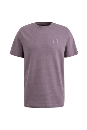 PME Legend PME Legend short sleeve r-neck jacquard strip 113110 4184 - purple sage