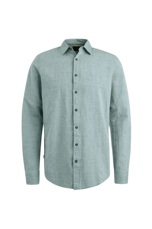 PME Legend PME Legend long sleeve shirt cotton linen 2 t Overhemd 6072 - deep jungle