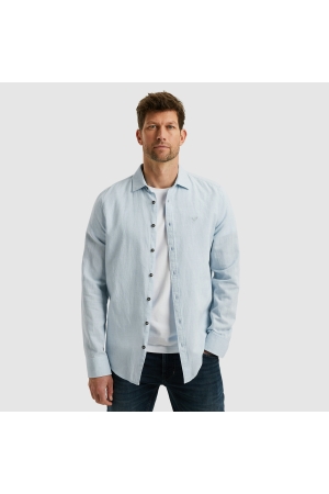 PME Legend PME Legend long sleeve shirt cotton linen 2 t Overhemd 5040 - placid blue