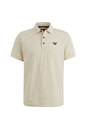PME Legend PME Legend short sleeve polo jacquard jersey 113140 7013 - bone white