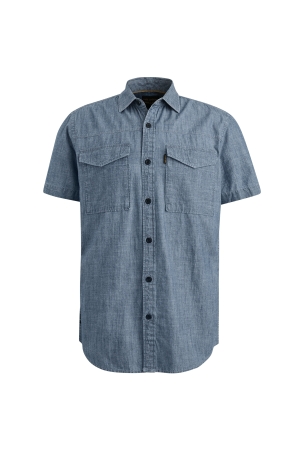 PME Legend PME Legend short sleeve shirt indigo chambray Overhemd 590 - real indigo