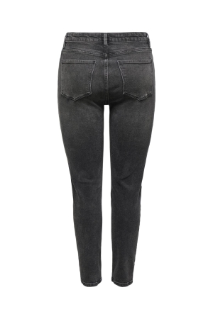 Only Only onlemily stret hw st heart emb cs dnm Straight leg washed black heart emb