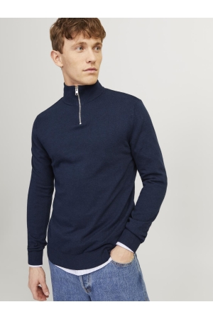 Jack & Jones Jack & Jones jjeemil knit half zip noos Trui navy blazer