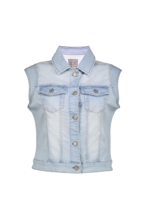 Geisha Geisha jeans jacket sleeveless 55021-10 830 bleached denim