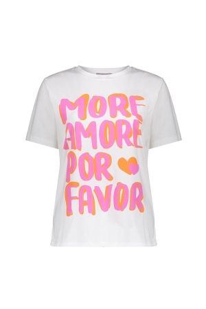 Geisha Geisha t-shirt amore 52040-70 T-shirt Korte mouw 0 white/pink/orange