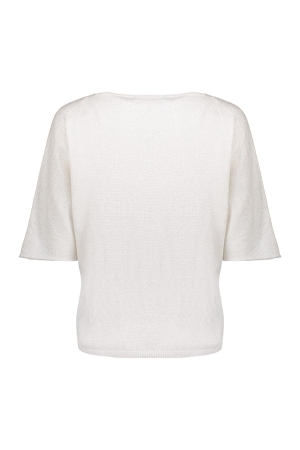 Geisha Geisha pullover v-neck 3/4 sl 54050-70 Trui korte mouw 721 light sand/silver