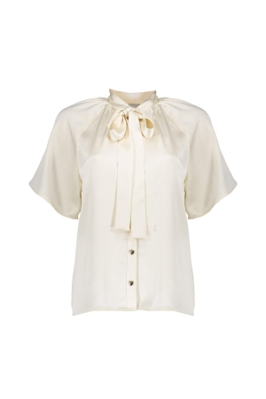 Geisha Geisha blouse satin with bow 53072-14 Blouse 10 off-white