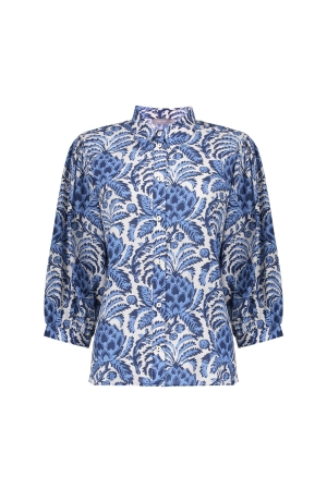 Geisha Geisha blouse 53262-20 10 off-white/blue