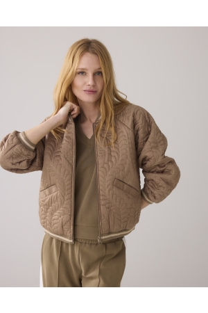 SUMMUM SUMMUM bomber jacket satin quilted Jackets 703 khaki