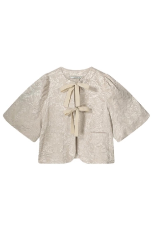 SUMMUM SUMMUM blouse jacquard Blouse 702 pebble beige