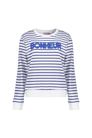 Geisha Geisha sweat striped 52118-41 625 blue/off-white
