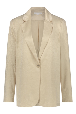 Tramontana Tramontana crinkled satin blazer c40-15-801 Blazers 002000-sand
