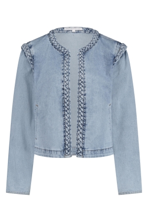 Tramontana Tramontana braided-detailed jacket  f01-15-801 Jackets 000043-lightbluedenim