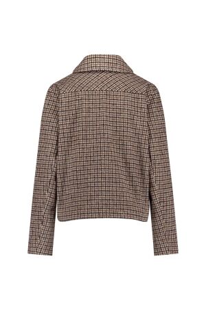 Studio Anneloes Studio Anneloes caddy brushed check coat 11863 Vest 8890 chocolate/black