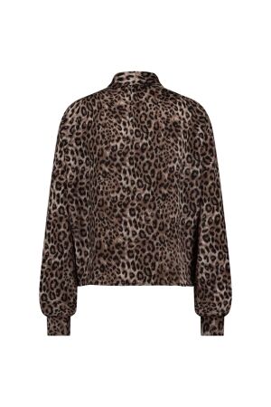 Studio Anneloes Studio Anneloes frances satin animal blouse 11864 Blouse 8890 chocolate/black