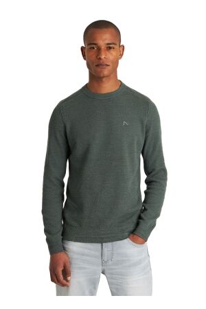 Chasin Chasin knitwear ls r-neck e53 - dk.green