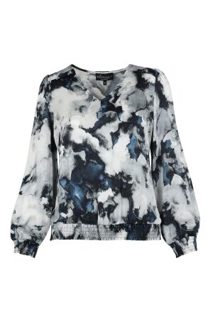 Elvira Casuals Elvira Casuals e4 24-047 blouse vivian Blouse 408 blue grey