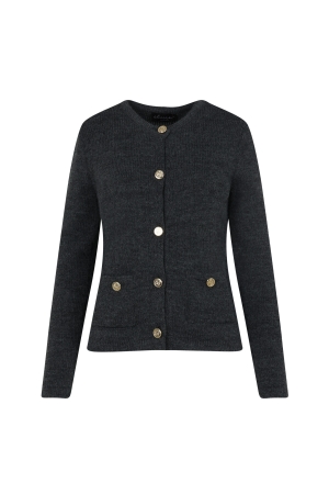 Elvira Casuals Elvira Casuals e4 24-057 cardigan marly Vest 612 anthracite