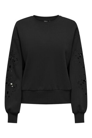 Only Only onlwinnie l/s o-neck swt Sweater black romantic