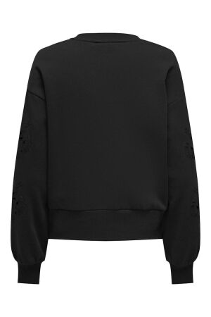 Only Only onlwinnie l/s o-neck swt Sweater black romantic