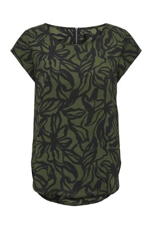 Only Only onlvic s/s aop top noos ptm T-shirt Korte mouw rifle green bloom drawing Rifle Green Bloom drawing