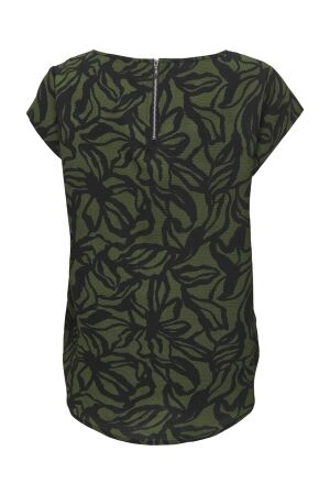 Only Only onlvic s/s aop top noos ptm T-shirt Korte mouw rifle green bloom drawing