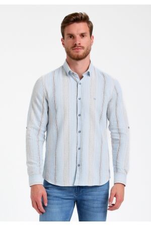 Gabbiano Gabbiano 335547 overhemd ss Overhemd 4001 bright blue