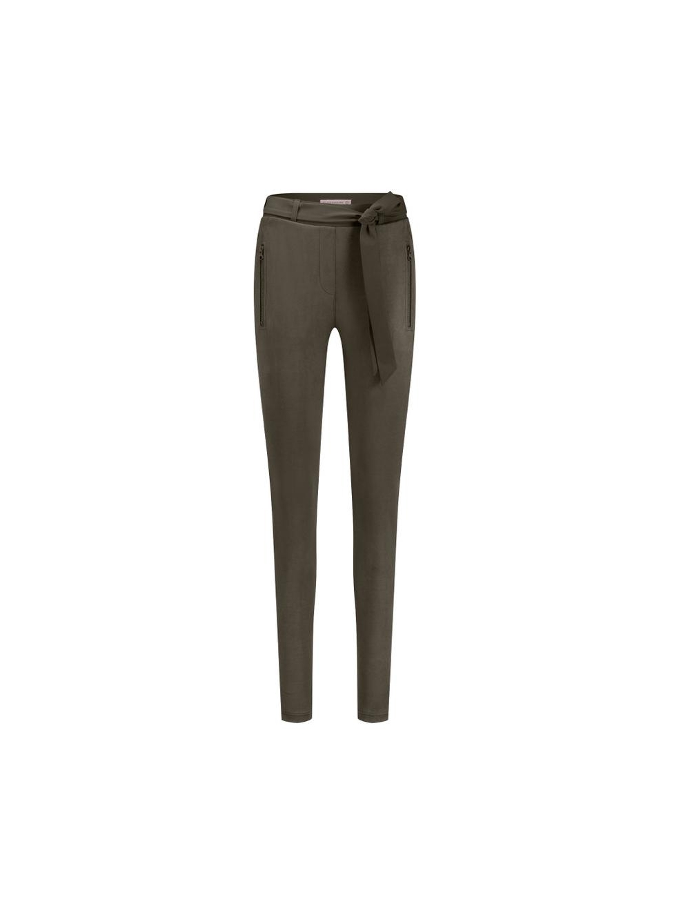Studio Anneloes margot faux suede trousers 11926 Broek 7400 new army Expresswear