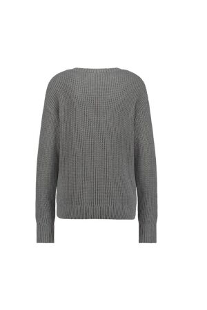 Studio Anneloes Studio Anneloes valerie chunky flower pullover 11927 Trui 9500 grey melange