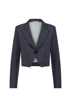 Studio Anneloes Studio Anneloes mavy woven look blazer 11946 Blazers 6100 midnight blue