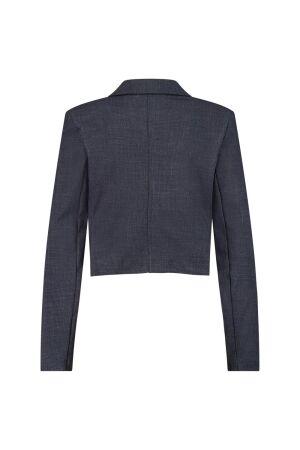 Studio Anneloes Studio Anneloes mavy woven look blazer 11946 Blazers 6100 midnight blue