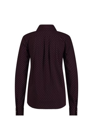 Studio Anneloes Studio Anneloes bobby fancy stripe blouse 11950 Blouse 3669 merlot/dark blue