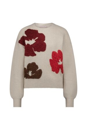 Studio Anneloes Studio Anneloes nour flower pullover 12024 Trui 1436 kit/merlot