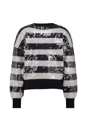 Studio Anneloes Studio Anneloes lilly sequins pullover 12025 Trui 6911 dark blue/off white