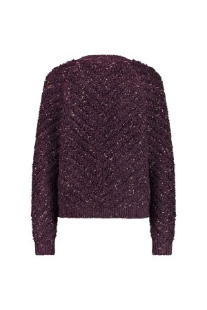 Studio Anneloes Studio Anneloes iris chunky glitter cardigan 12026 Vest 3800 blackberry